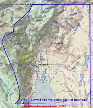 Fort Bidwell Fire Protection District Boundry Map